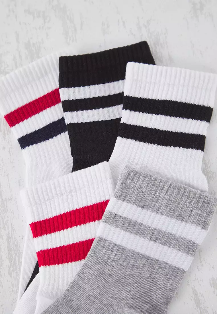 Pack of 5 Multi-Colored Striped Socks