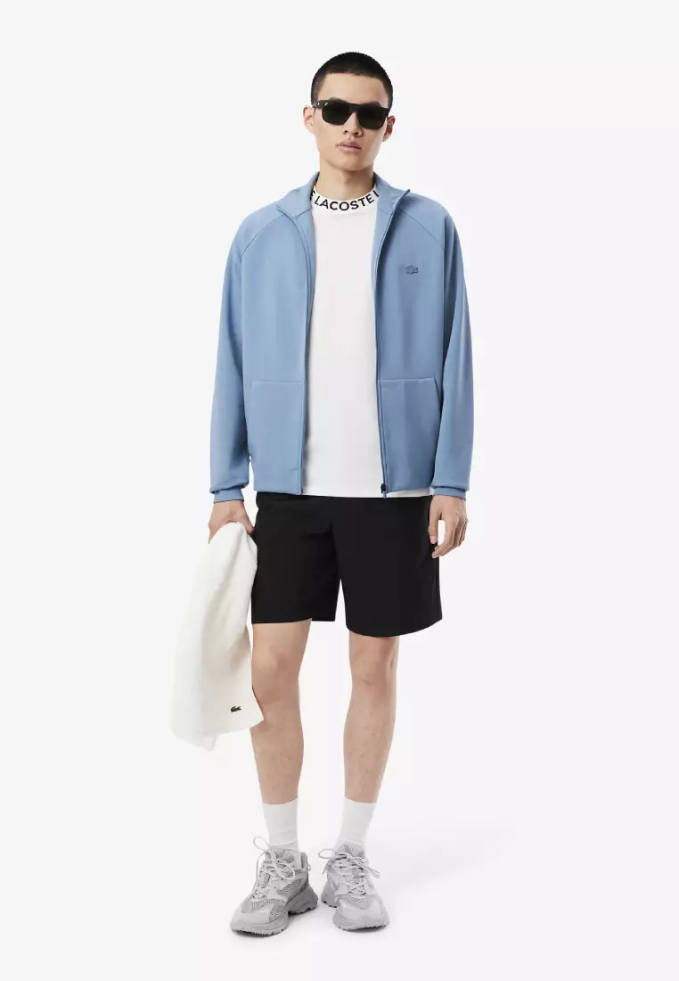 Regular Fit Jacquard Neck Stretch T-Shirt