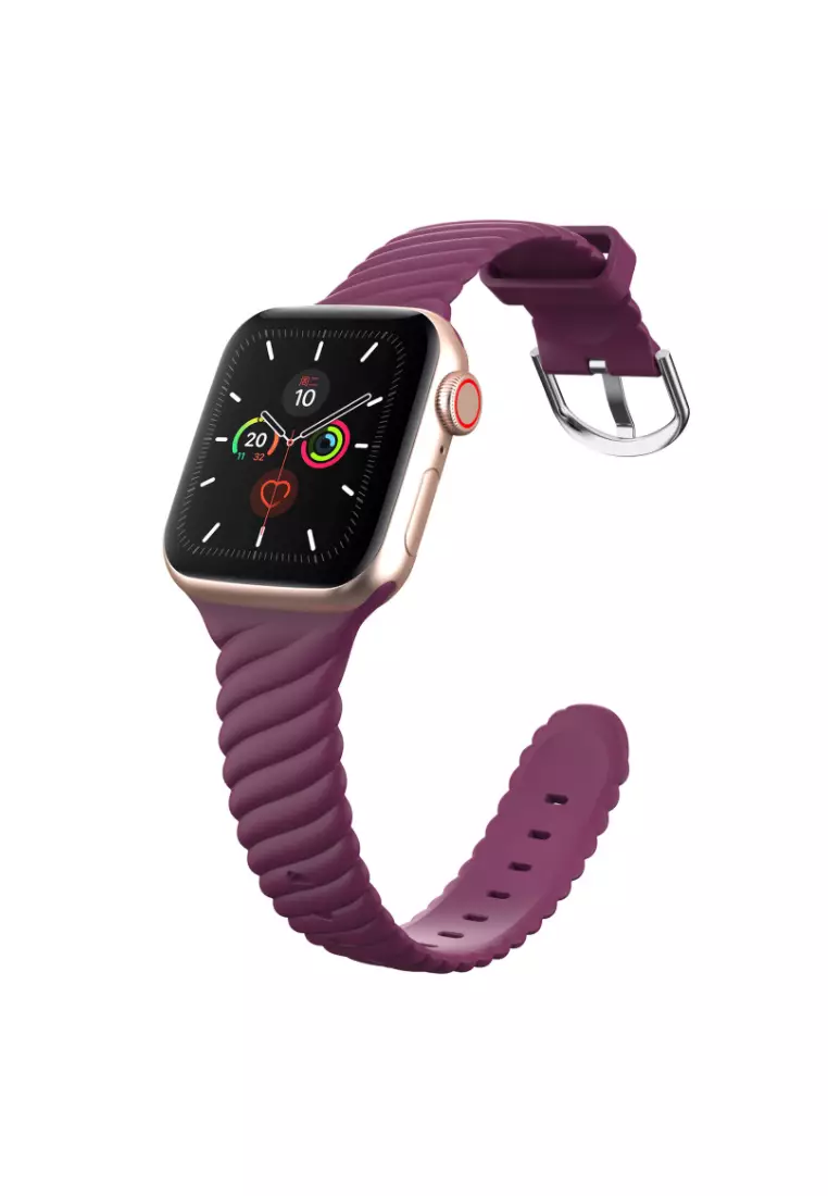 Burgundy apple watch band top