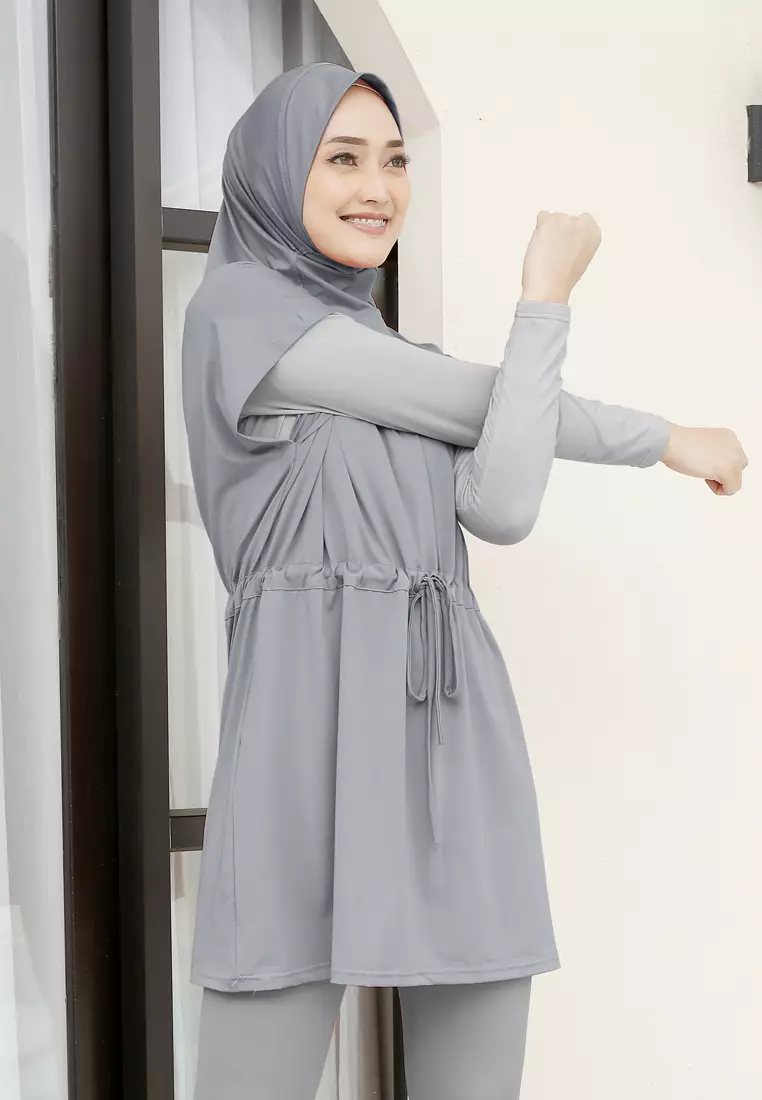 Zelena - Kania Sports Vest | Rompi Hijab Olahraga - Grey - XL