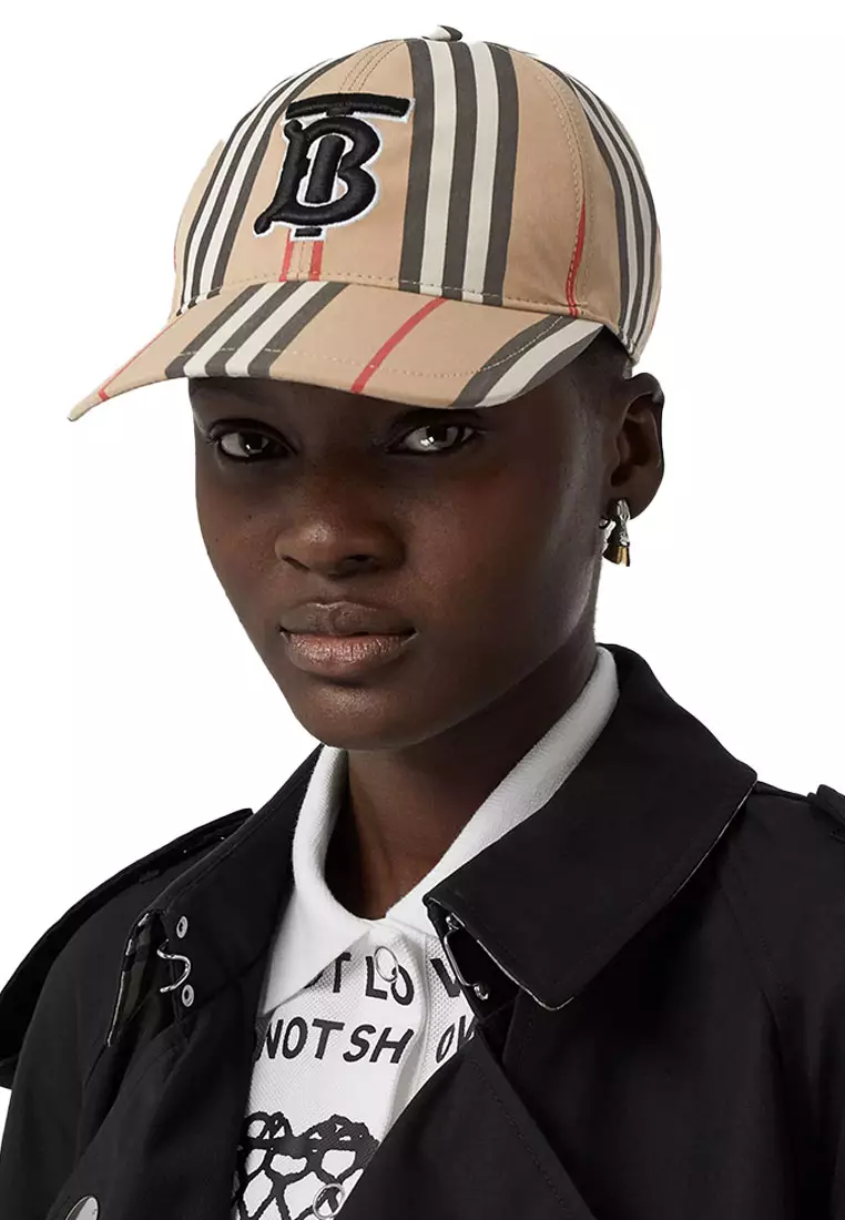 Buy BURBERRY Burberry Men s striped cotton baseball cap 80269241
