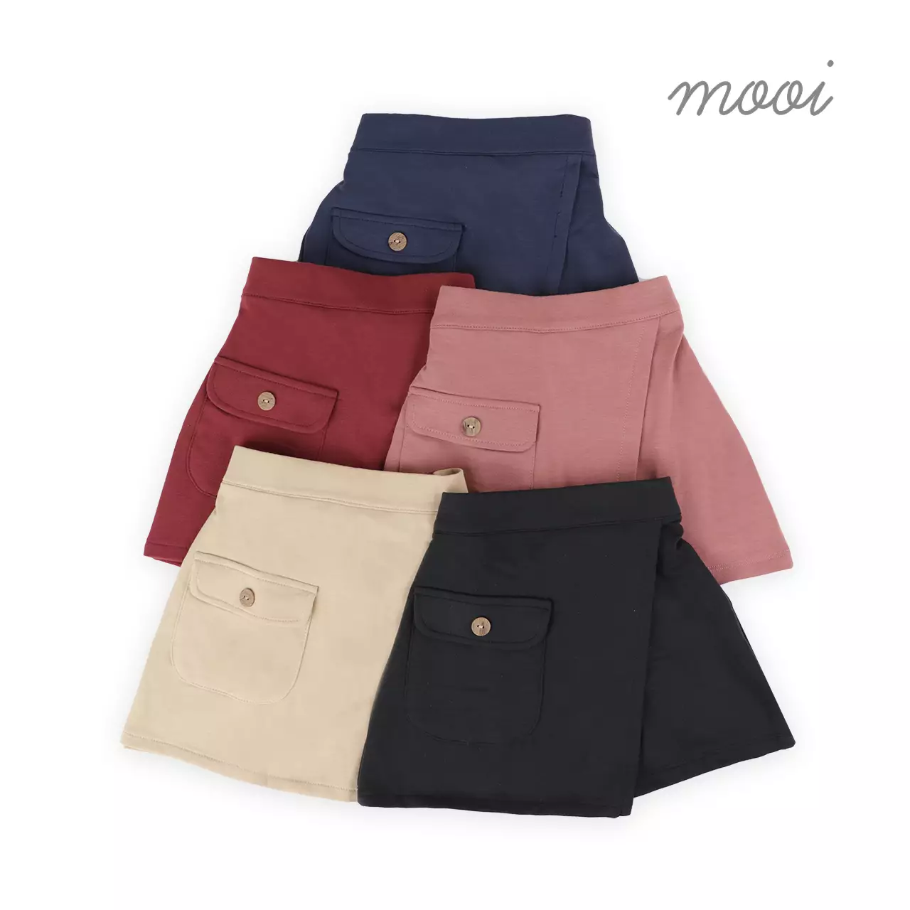 Mooi Rok Celana Skort Anak Perempuan Iva Skort Pants - Black