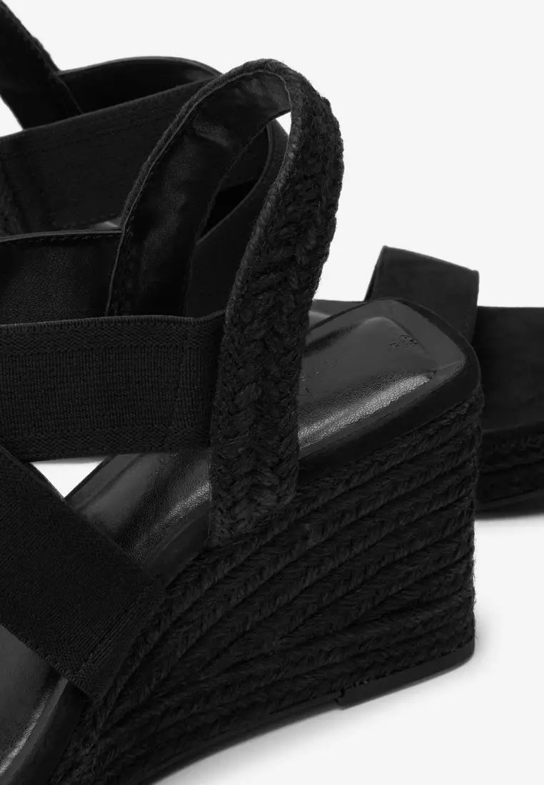 Buy NEXT Forever Comfort Elasticated Cross Over Espadrille Wedges