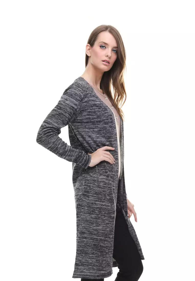 LGS - Sweater Wanita - Model Dress - Warna Corak - Abu - LST.360.U709.108.C