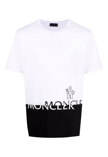 Moncler white Moncler Large Lettering T-Shirt in Optical White 76F88AA6983641GS_1
