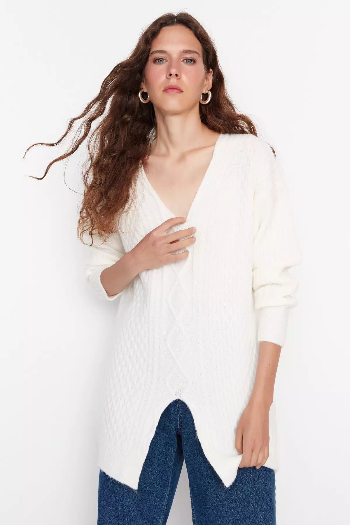 Buy Ecru Sweaters & Cardigans for Women by TRENDYOL Online