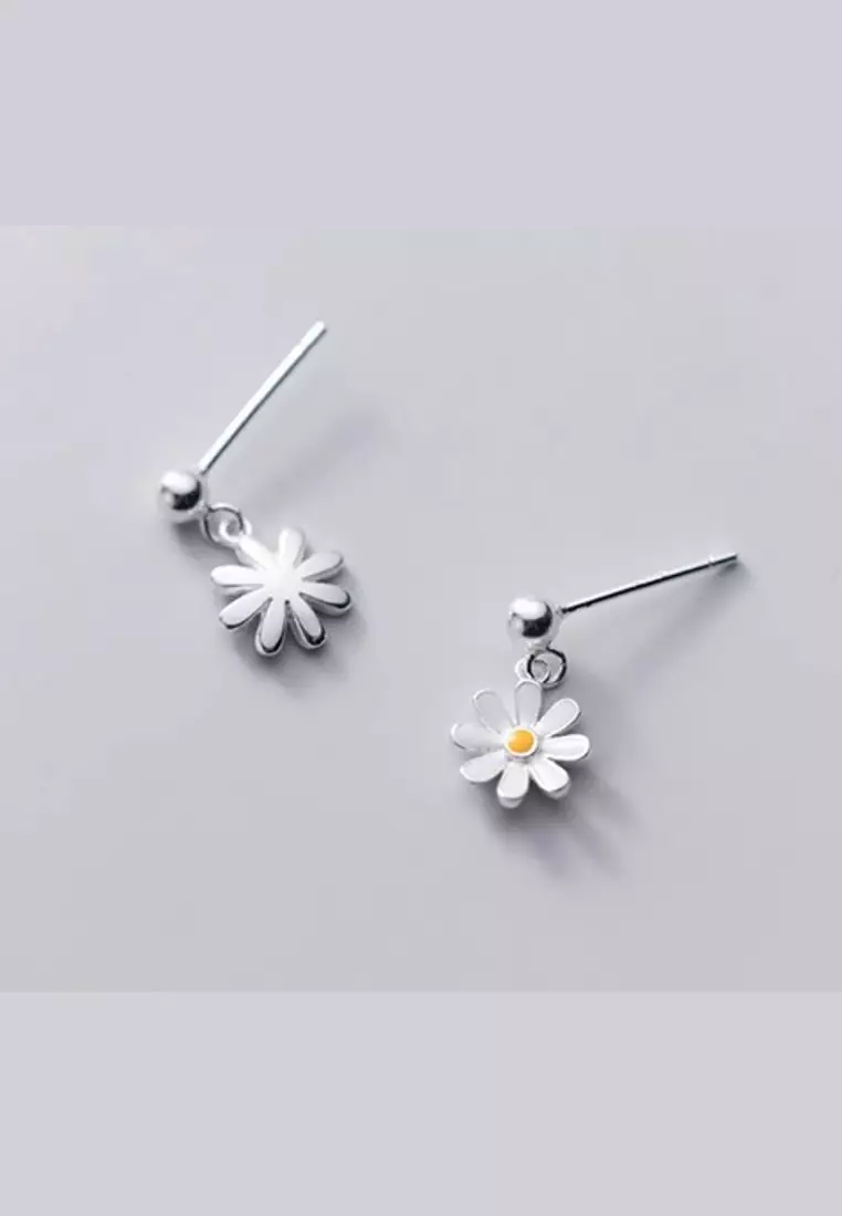 925 Silver Daisy Earrings JW AR-G6787