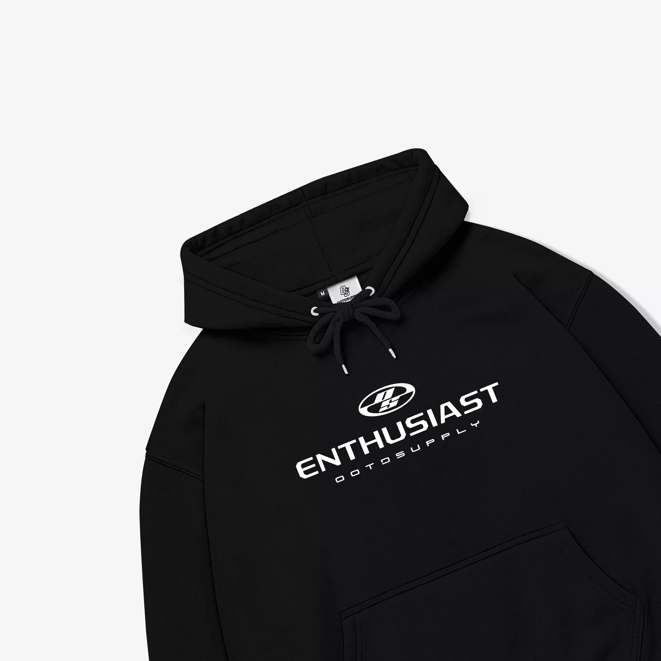 OOTDSUPPLY - Pullover Hoodie Essence Black | Racing Series | Pria & Wanita OS-HD-084