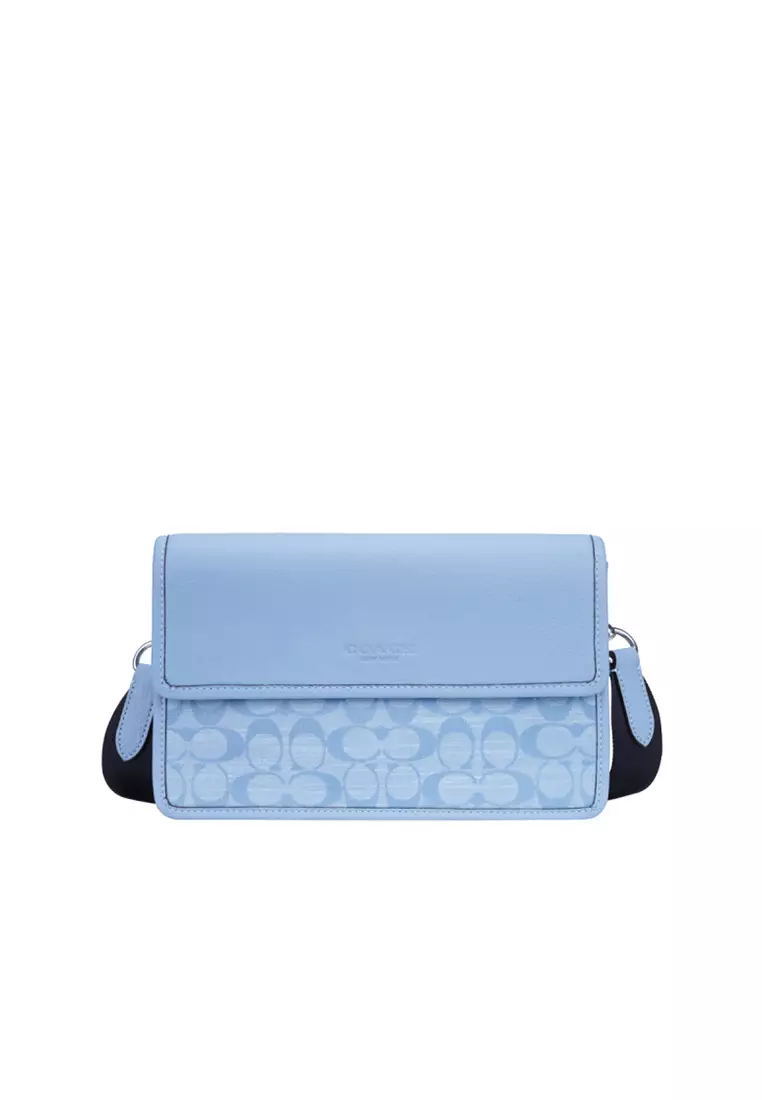 Coach blue handbag hotsell