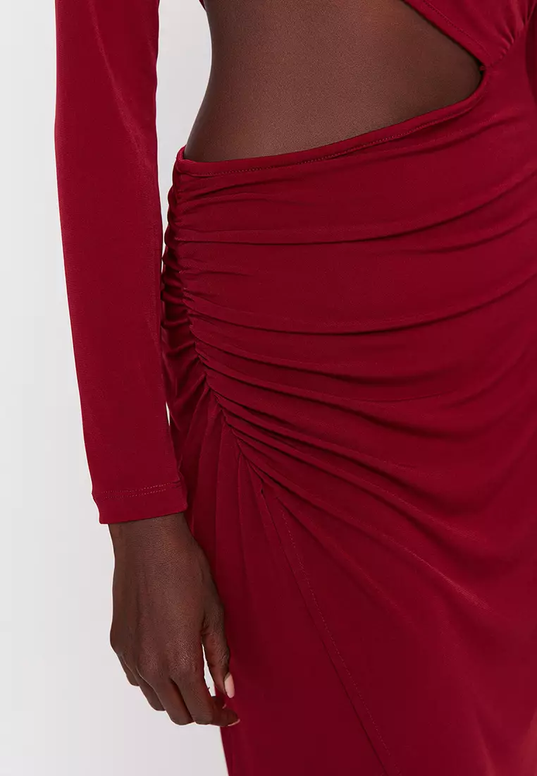 Cutout Detail Knitted Dress