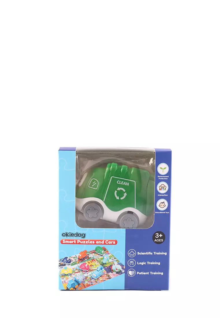 Okiedog Smart Puzzle & Cars Clean - Mainan Mobil Dan Puzzle Anak