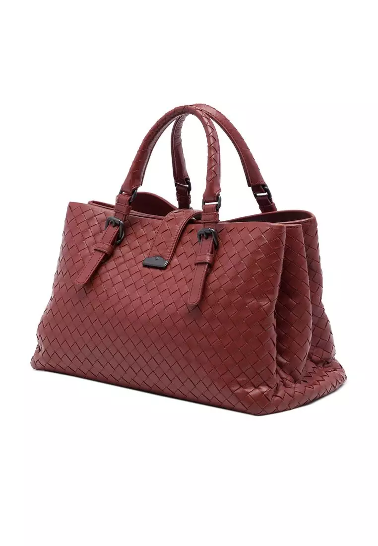 Pre-Loved Bottega Veneta Small Nappa Intrecciato Roma Satchel