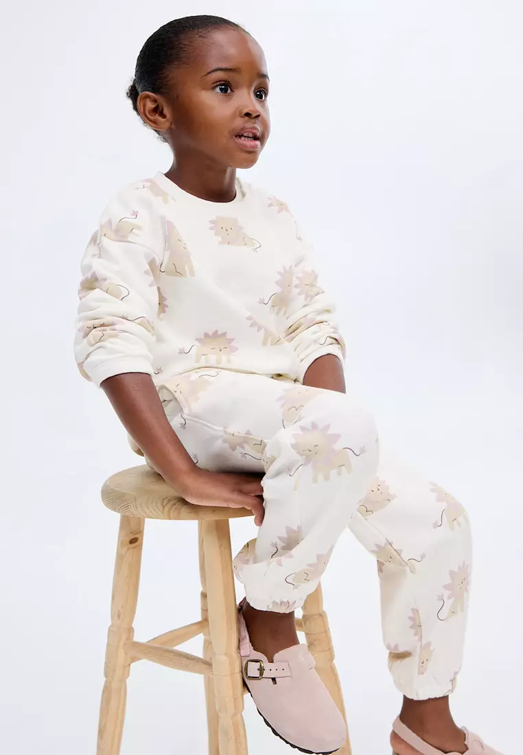 Printed Cotton Jogger Pants