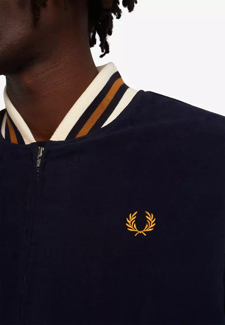 Fred perry navy bomber on sale jacket