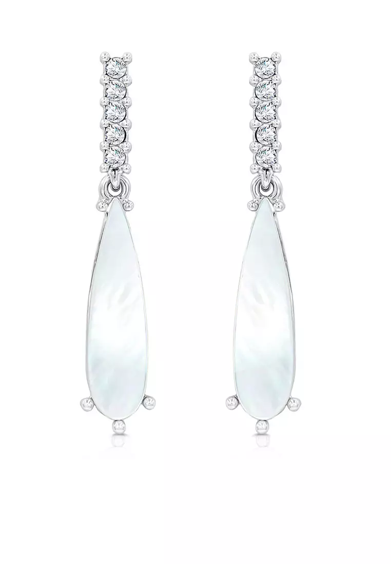 White mother of deals pearl earrings