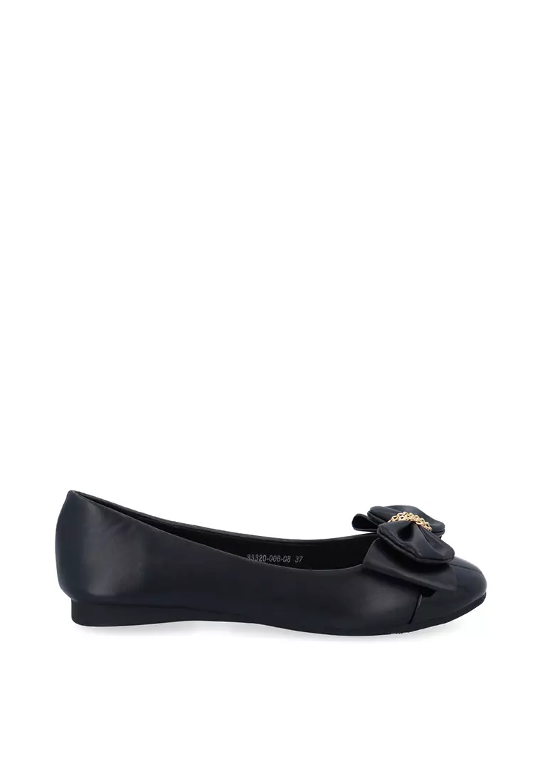 Discount on Carlo Rino  shoes - SKU: Black Bow Belle Ballet Flats