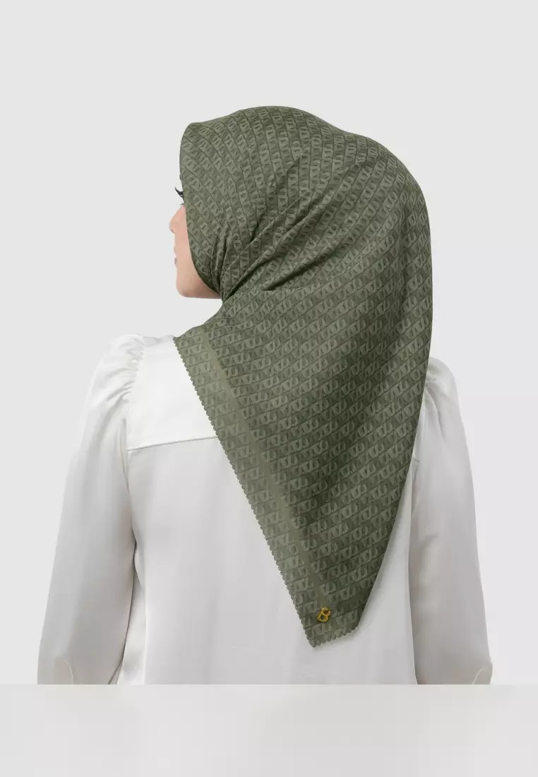 Interlock Voile Square - Chive
