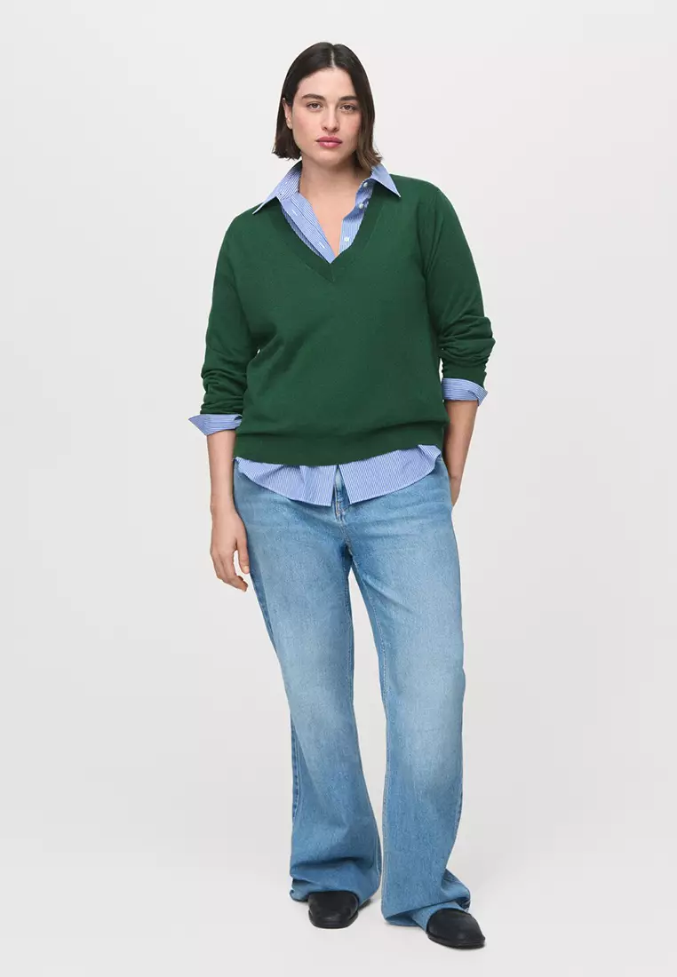 V-Neck Knit Sweater