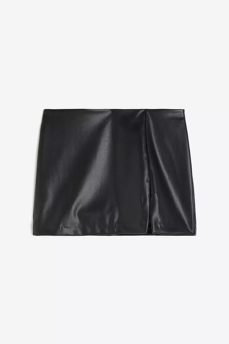 Slit-hem mini skirt