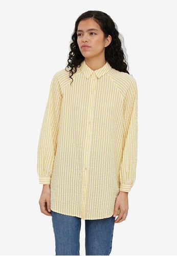 Vero Moda yellow Juno Oversized Long Shirt 5D94DAA2EA0812GS_1