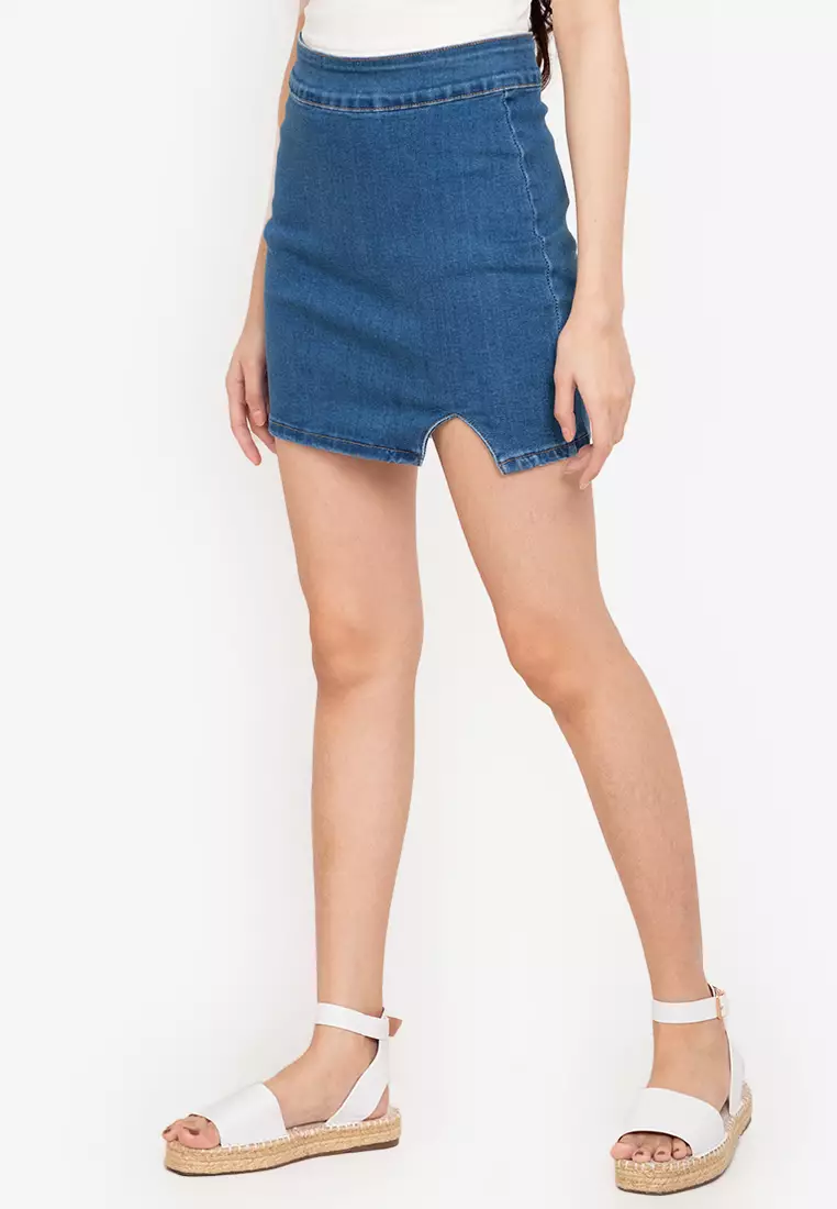 Denim skirt discount zalora