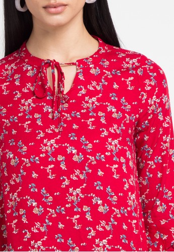 Jual novel mice Red Round Neck Blouse Original ZALORA 