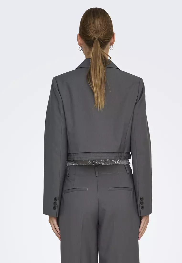 Alana Long Sleeve Short Tie Blazer