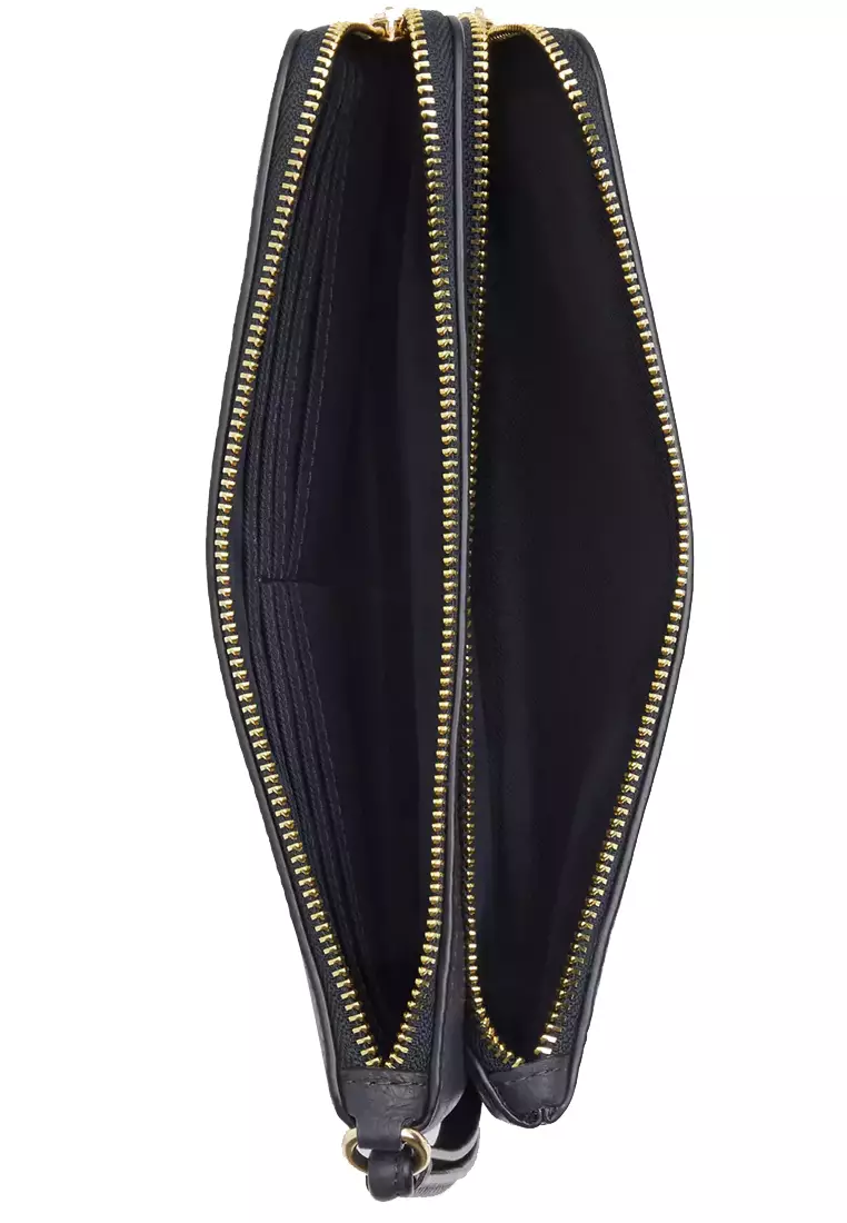 Double Zip Wallet in Midnight CU919