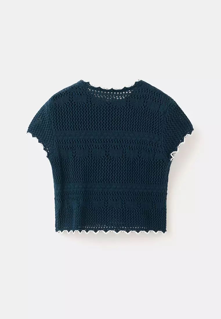 Openwork Knitted T-Shirt
