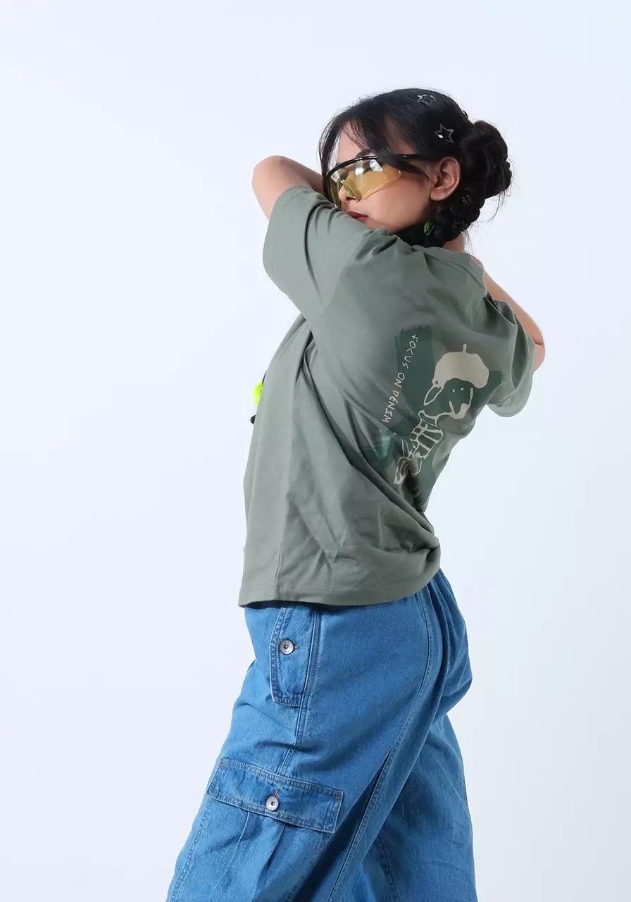 Kaos Regular Wanita Snoop Dusty Green