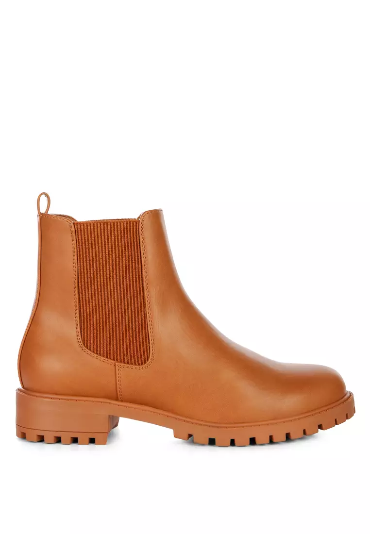 Discount on London Rag  shoes - SKU: Tan Chelsea Styled Ankle Boot