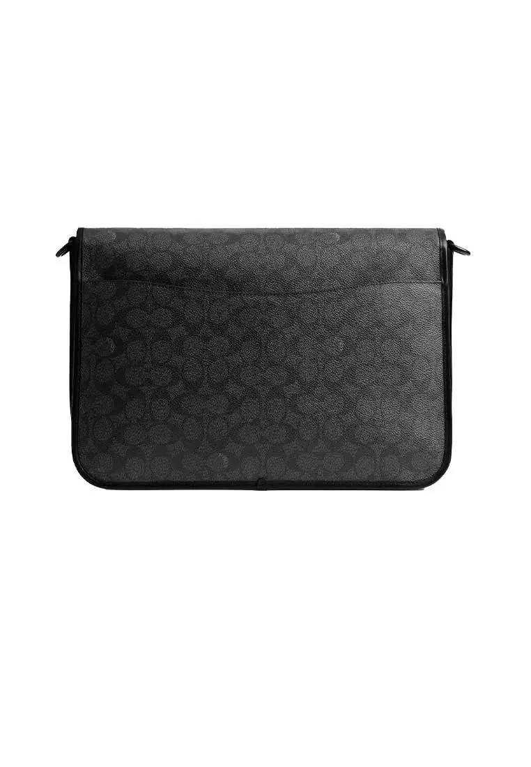 Hitch Messenger Bag In Signature Canvas Charcoal CAH92