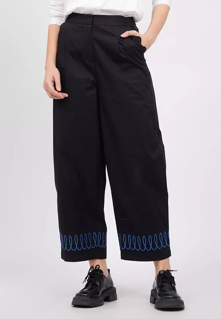 Executive X Sanchia Embroidered Ankle Length Pants