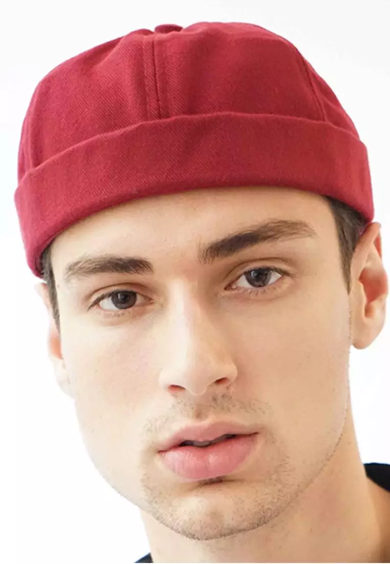 Peci Beanie Polos Miki Hat Kopiah Topi Hijrah Muslim Merah