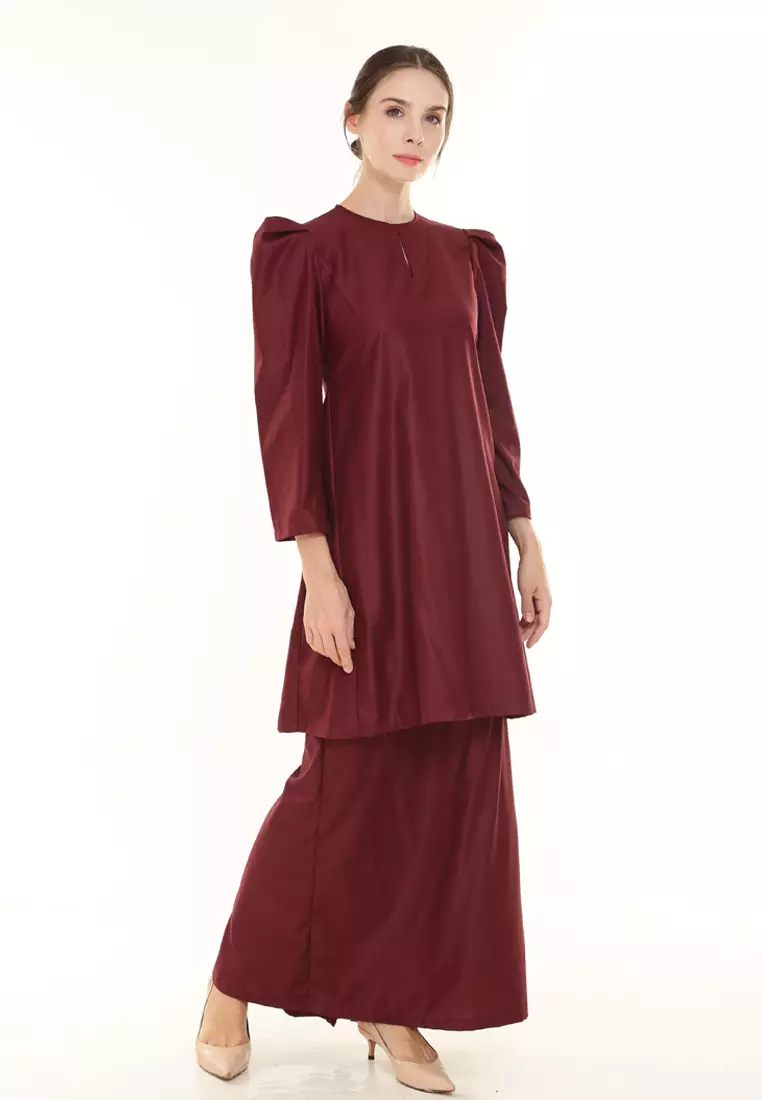 Yarra Kurung Pahang Modern in Maroon