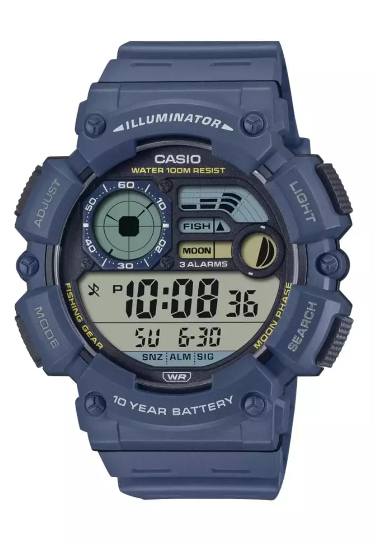 Buy CASIO Casio General Digital Blue Resin Strap Men Watch WS