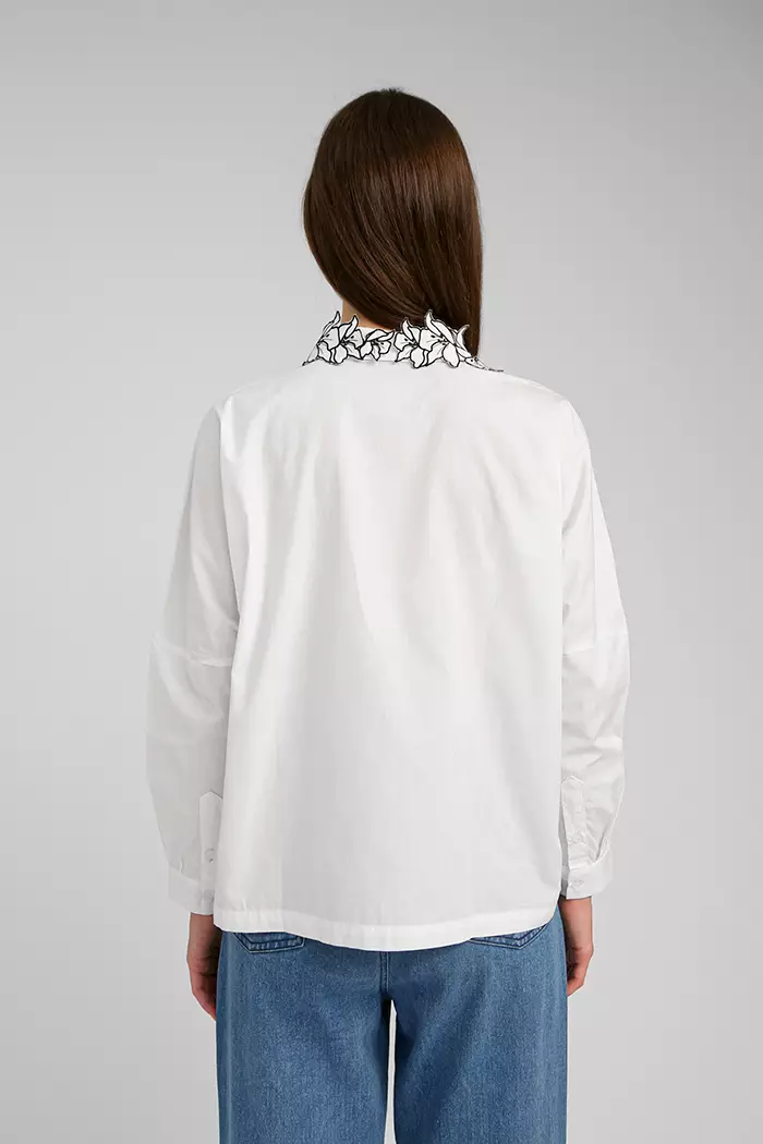 COTTONINK - Atasan Kemeja Wanita Off-white Lily Devon #CottoninkxAlvinxki