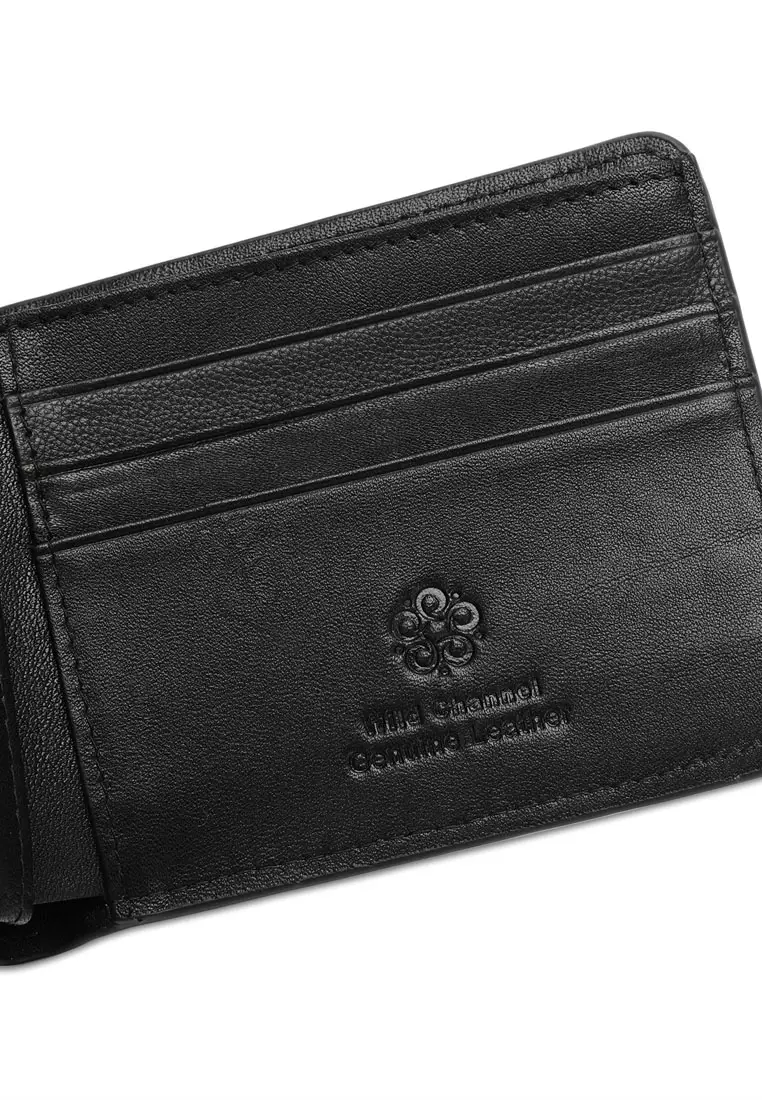 Men's Genuine Leather RFID Blocking Bi Fold Wallet