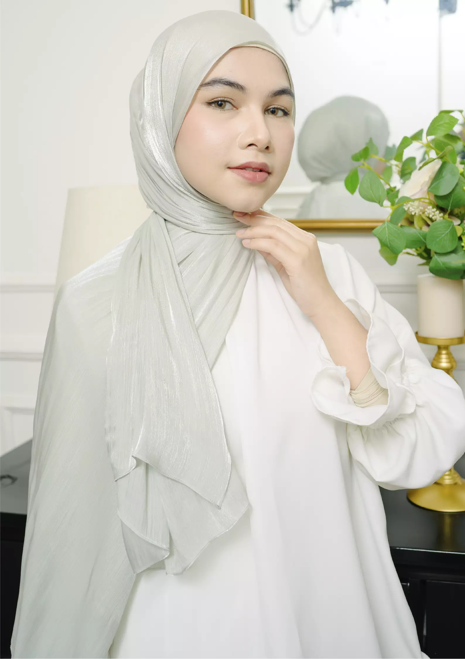 Yora Silk Shawl Soft Sage