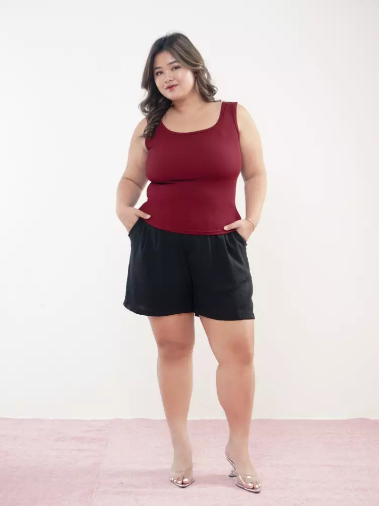 xtramiles Ladies tank top claudya knit tank top maroon