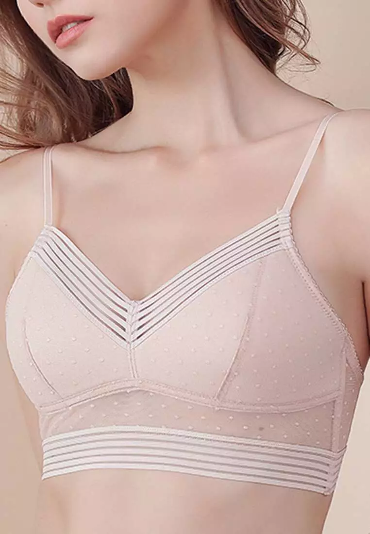  Women's Low Back Bra Wire-Free U-Shaped Backless Bra