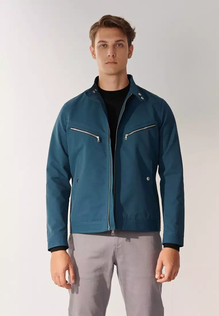 Turquoise Harrington Jacket
