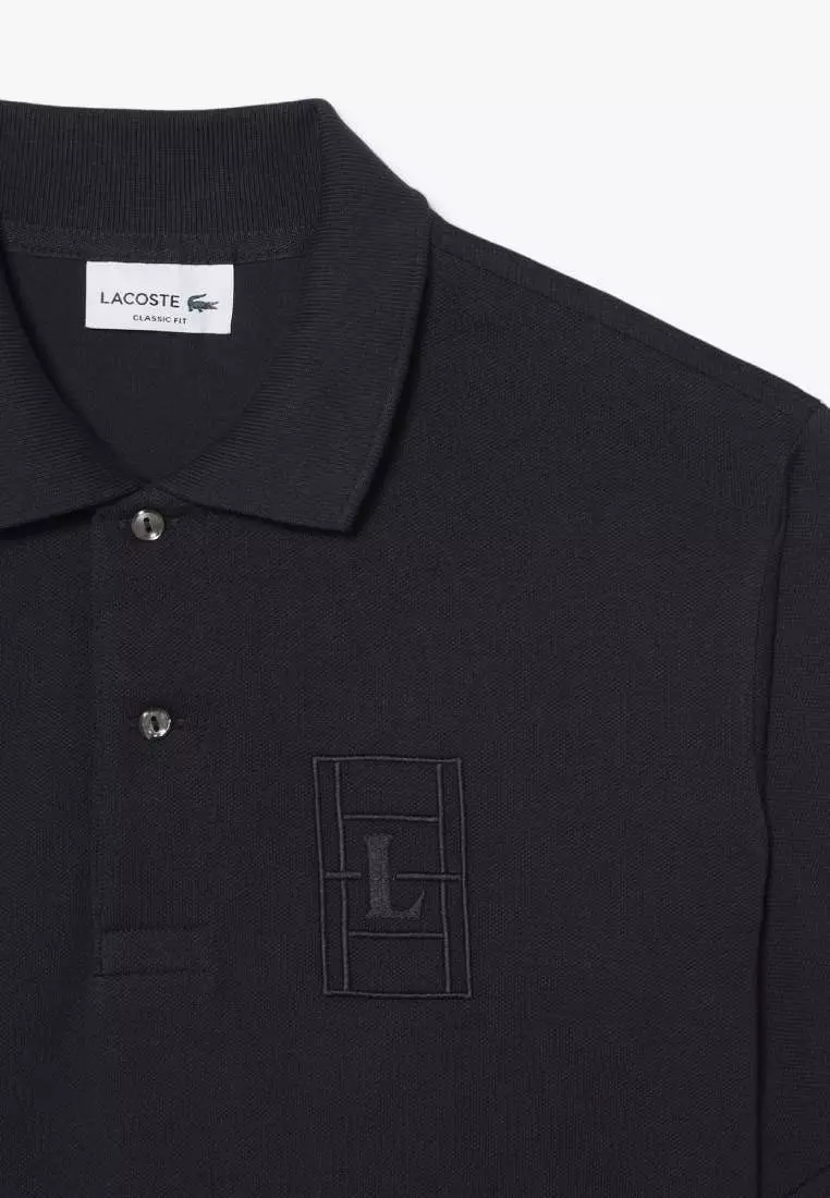 Classic Fit Embroidery Detail Petit Piqué Polo Shirt