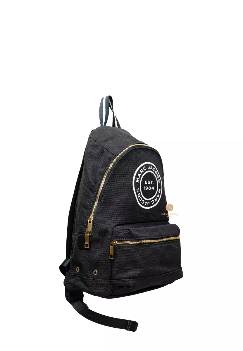 MARC JACOBS Canvas Signet Backpack Black