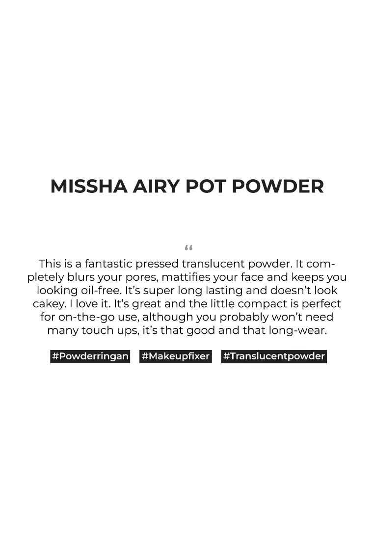 MISSHA Airy Pot Powder Translucent - loose powder