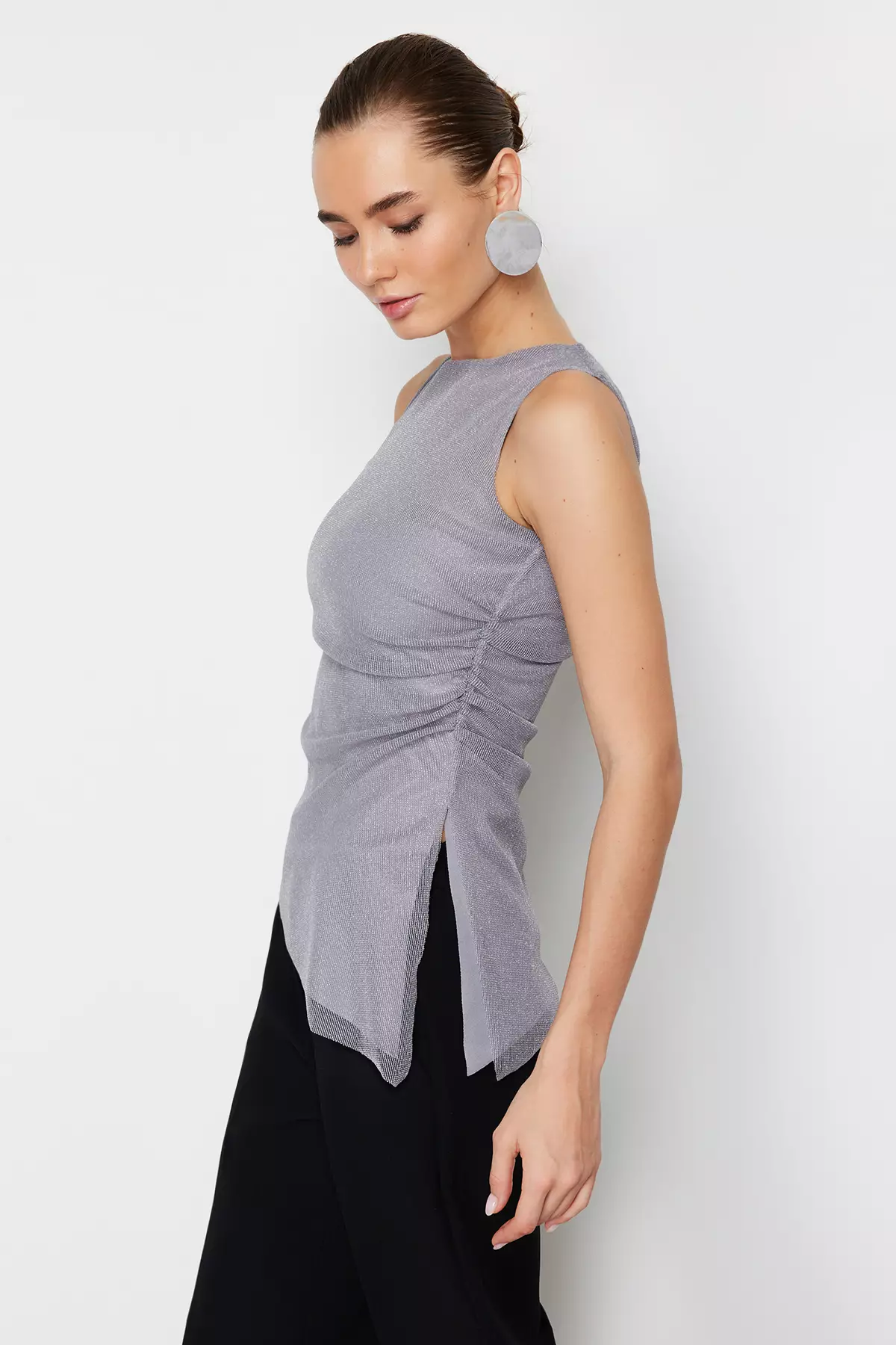 Sleeveless Ruched Top