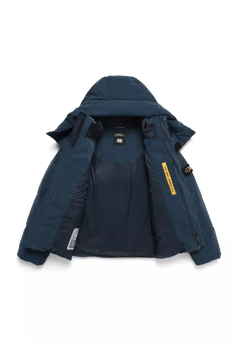 Unisex Glossy Hooded Down Jacket