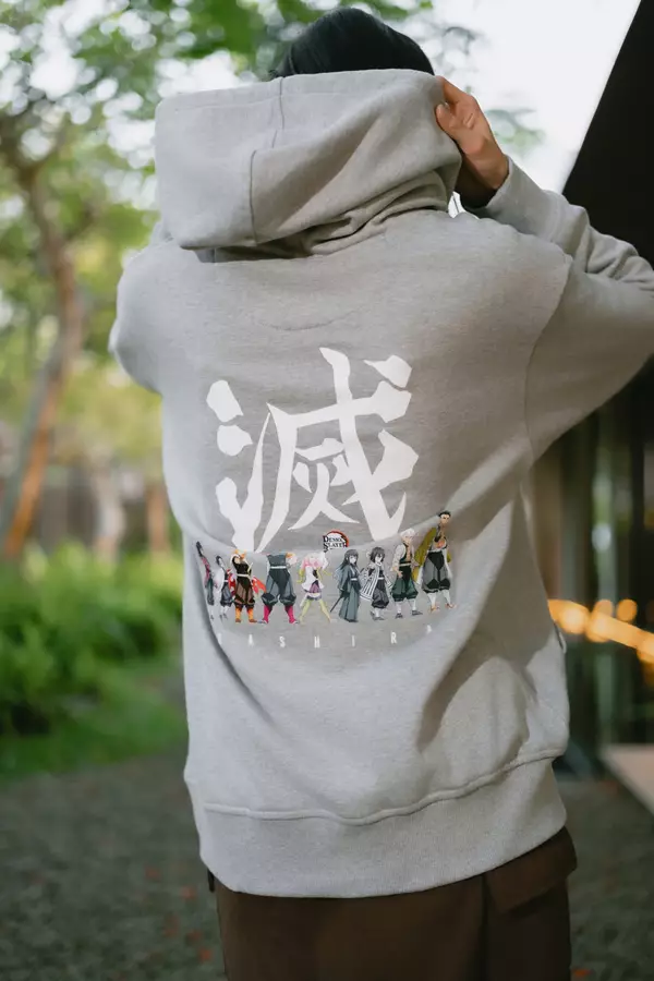 FACILITY Demon Slayer - The Hashiras Hoodie - Melange Grey