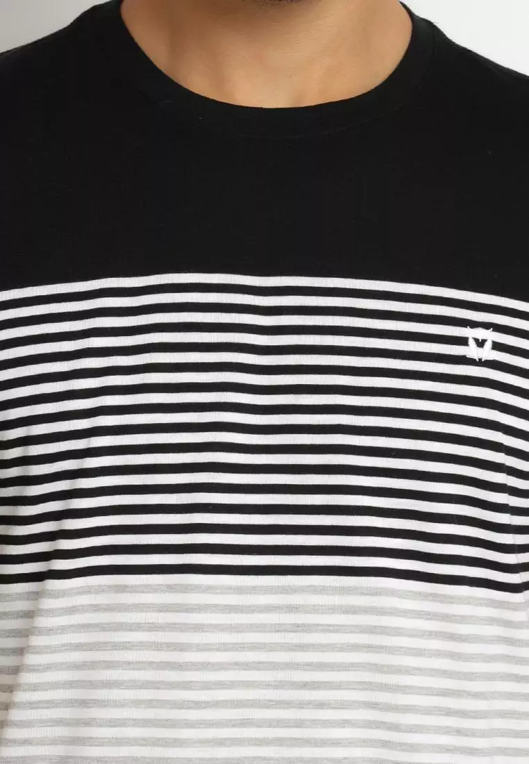 MATSUDA T Shirt Pria Kaos Stripe Kazo