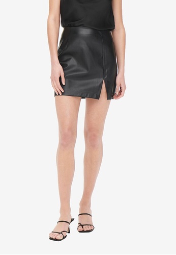 ONLY black Lina Faux Leather Skirt 2ACC6AA3F23E24GS_1